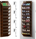 Kotkn 10 Tier Over The Door Organizer - Heavy Duty Hanging Storage Rack with Sturdy Oxford Fabric, Holds 20+ Pairs of Footwea