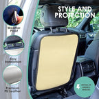 FH Group Faux Leather Seat Back Kick Protectors, Heavy Duty Car Kick Mats for Kids – 2-Pack Back Seat Protector for Driver an