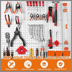 HORUSDY 309 PCS Pegboard Hooks Assortment Kit – 17 Types Heavy Duty Peg Board Hooks & Organizer Accessories – Fits 1/8 & 1/4 
