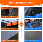 MeeFar Rooftop Cargo Carrier Car Roof Bag 21 Cubic Feet 100% Waterproof Car Top Carrier, Fits All Vehicle with/Without Rack,Include Anti-Slip Mat,10 Reinforced Straps,6 Door Hooks,Luggage Lock