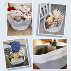INDRESSME Large Rope Baskets - Organizing Storage, 21.7 x 13.8 Inch, Living Room, Kids, Decorative Nursery, Laundry, Towel, G