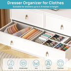Vtopmart 72 PCS Clear Plastic Drawer Organizers Set + 12Pack Drawer Organizer for Clothes
