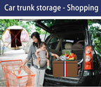 Homeve Trunk Organizer for Car, Waterproof Collapsible 3 Compartments Car Organizer, Foldable Storage for Car Accessories, Too