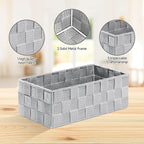 Posprica Small Baskets for Organizing(7 Set) Woven Storage for Shelves, Bathroom, Decorative Closet Organizer, Dresser Bins, 