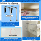 over the door organizer, Solid Bamboo Board (Not Plastic!) 6-Tier Heavy Duty 75LB, 12 Side Pockets, 3 Reinforced Hooks & Anti