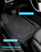 XPE Floor Mats Cargo Liner for BMW 3 Series 330i M340i Sedan 2019-2025/for BMW 330e 2021-2025 All-Weather Protector Heavy Duty Mat for 3 Series 2020 2022 2023 2024 Car Accessories