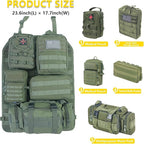 Universal Tactical Seat Back Organizer Vehicle Molle Panel Organizer Storage Bag with 5 Detachable Molle Pouch for All Vehicel Such as Jeep,Truck,SUV, Car, Ford,Chevy etc