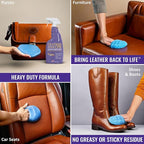 Leather CPR Heavy Duty Leather Cleaner 22oz - Car Interior Cleaner For Heavy Dirt & Grime, Heavily Soiled Furniture Leather C