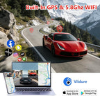 4K+2.5K+2.5K Dash Cam, STARVIS 2 Sensor, Dash Camera 3-Channel, Free 64GB Card, Dashcam with 5G WiFi GPS, G-Sensor,Loop Recor