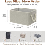 StorageWorks Storage Baskets for Shelves, Closet Organizers and Storage Bins, Fabric Organizer Bins for Clothes, Closet Shelf