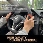 PINCTROT D Shaped Comfy Grip Steering Wheel Cover, Anti-Slip Design, Flat Bottom 14.5-15 Inch(Silicone Orange)