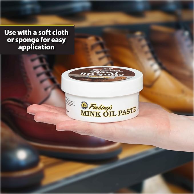 Fiebing's Mink Oil for Leather Boots (6 oz) - Leather Cleaner & Conditioner - Waterproof, Preserve, Soften All Smooth Leather