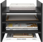 Ballucci 4-Tier Paper Sorter and File Organizer for Desk, Wood Mail Sorter, Fits into IKEA Kalax and ClosetMaid Cube Storage 
