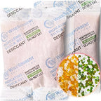[10 Packs] 50g Desiccant Packs, Indicating Silica Gel Packets, Rechargeable Desiccant Packs, Desiccant Moisture Absorber for