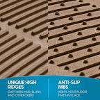 Heavy Duty 4pc Front & Rear Rubber Floor Mats for Car SUV Van & Truck-All Weather Protection Universal Fit