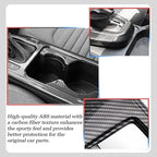 Center Console Frame Cover,for Kia K4 2024 2025 2026, Gear Shift Panel,Cup Holder Trim - Carbon Fiber Protective Accessories