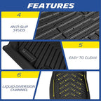 Michelin Premier Series Floor Mats for 2024 2025 2026 Tesla Model 3 Highland & Standard, 3PCS, All-Weather Floor Liner, Custom Fit, Durable TPE, Non-Slip, Not Fit 2017-2023 Model 3