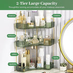 Aveniee Corner Bathroom Counter Organizer, 3 Tier Makeup Perfume Storage for Vanity, Countertop SkinCare Stand Shelf Holder f