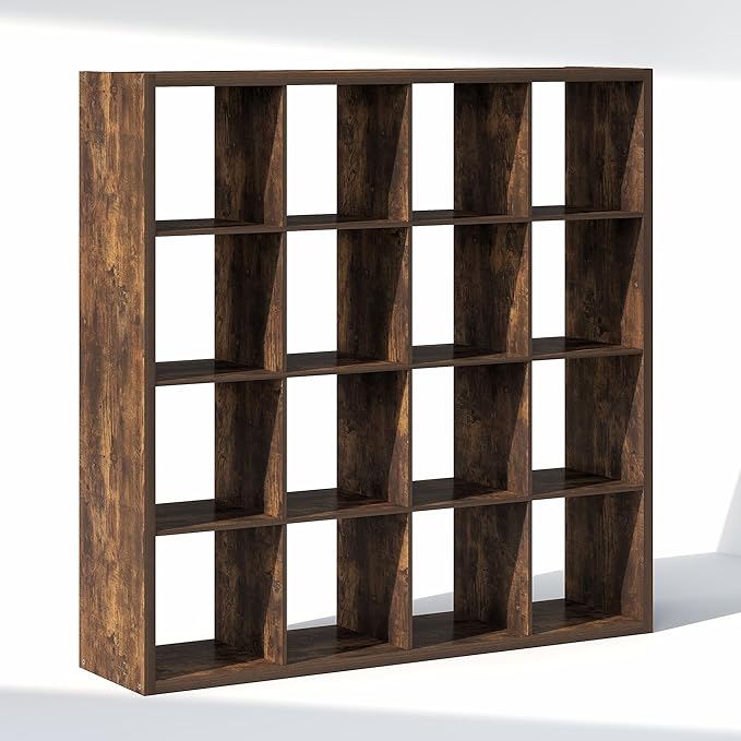 Furinno Cubic Closet Organizers and Storage, 16-Cube Closet Organizer, Open Shelf Closet Storage, Extra Thick Frame for Wardr