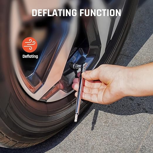 ETENWOLF Pencil Tire Pressure Gauge 6 Pack (10-50PSI, 20-120PSI) with Tire Caps Calibrated to ANSI B40.1 Grade B(2%), Stainless Steel Body, for Cars, Pickups, RVs, Bicycle