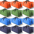 HOMESURE 12 Pack Large Strong Moving Bags with Zippers & Carrying Handles - Water-Resistant - Heavy Duty Storage Tote for Spa