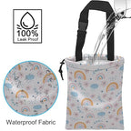 Car Trash Bag Hanging Cloud Rainbow Flower Car Trash Can Waterproof Garbage Bag Hanging for Car Back Seat