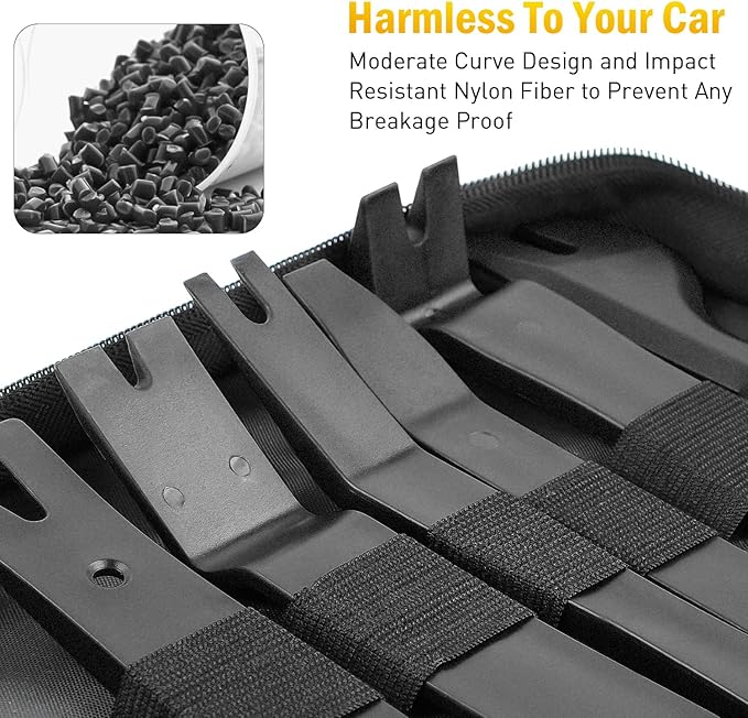GOOACC 19Pcs Trim Removal Tool Set Panel Fastener Clips Removal Automotive Plastic Upholstery Pliers Removal Install Removal 