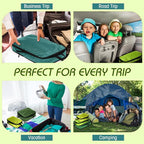 5 Pack Compression Packing Cubes for Travel Space Saving Cubes Luggage Organizer for Suitcase(Green,Mixed)