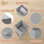 Storage Cubes - STORAGE MANIAC, 11 Inch Collapsible Storage Bins with Handles, 6 Pack Fabric Foldable Bins for Organization, 