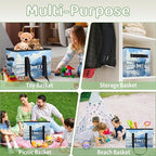 Reusable Grocery Bags Heavy Duty Shopping Bags Foldable Large Tote Bags with Long Handles & Hard Bottom