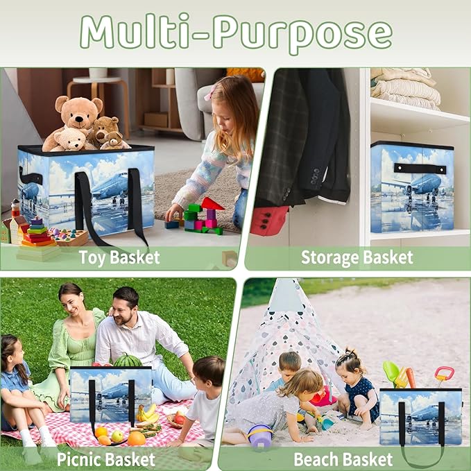 Reusable Grocery Bags Heavy Duty Shopping Bags Foldable Large Tote Bags with Long Handles & Hard Bottom