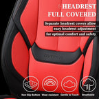 Coverado Car Seat Covers Full Set, Seat Covers for Cars, Car Seat Protector Waterproof, Nappa Car Seat Cushion, Car Seat Cove