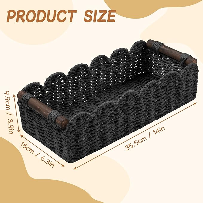 Toilet Paper Storage Basket Bathroom Counter Organizer Wicker Baskets for Organizing Cute Basket for Bedroom Nursery Room Kit