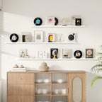 Floating Picture Ledge Shelves for Wall Set of 2, 72 Inches Picture Ledge Shelf with Long Large Nursery Book Shelf for Toys S