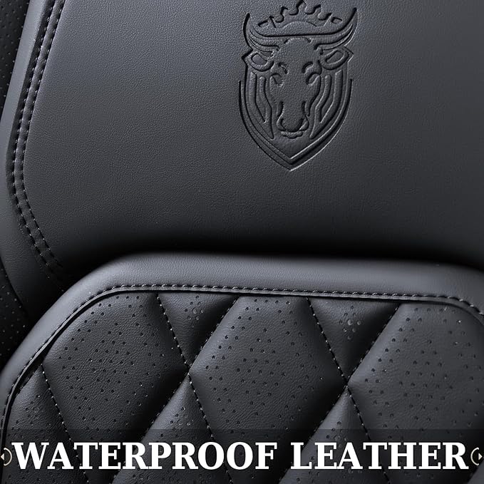 Coverado Car Seat Covers, Front Seat Cover, 2 Pack Waterproof Seat Covers for Cars, Luxury Faux Leather Car Seat Cushions, Ca