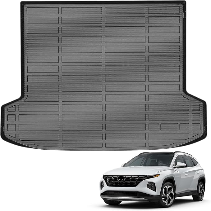 Auxko All Weather Cargo Liner Mat Fit for 2026 2025 2024 2023 2022 Hyundai Tucson Plug-in Hybrid TPE Trunk Mat Tucson Accessories All Season Odorless Anti-Slip Black