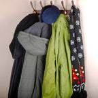 Dseap Wall Mounted Coat Rack - 5 Tri Hooks, Heavy Duty, Stainless Steel, Metal Coat Hook Rail for Coat Hat Towel Purse Robes 