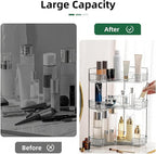 INVSSENE Corner Bathroom Countertop Organizer, Vanity Organizer Trays for Counter, Makeup Organizers, Perfume Tray, Skincare 