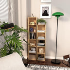 6 Cube Storage Organizer,Wooden 6-Tier Open Shelf Bookshelf,Versatile Storage Cubes for Living Room，Bedroom,Home Office,(Oak,