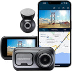 Nextbase 422GW Dash Cam Front and Rear Camera with App- Full 1440p/30fps Quad HD Small in Car- WiFi Bluetooth GPS- Alexa Voic