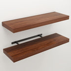 Floating Shelves for Wall, 9.3" Deep Wall Mounted Wood Shelves for Bathroom, Bedroom, Living Room, Kitchen, Hanging Shelf for