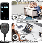 Mini Body Camera Video Recorder Built-in 128GB Card with Night Vision IR & Loop Record HD 1080P, 6 HR Battery Life Police Cam for Outdoor, Law Enforcement, Security Guard (128G With Magnetic Lanyard)