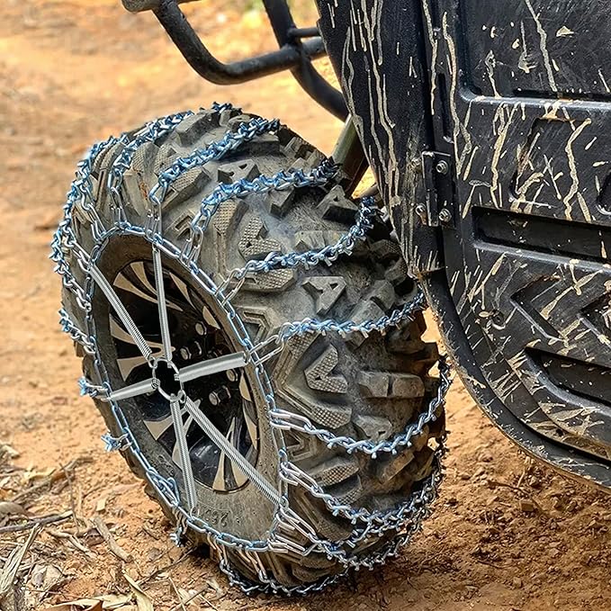 1Pair Tire Chain Tensioners, Snow Tire Chain Tighteners,Garden Tractor Tire Chain Tighteners for Riders, Snow blower