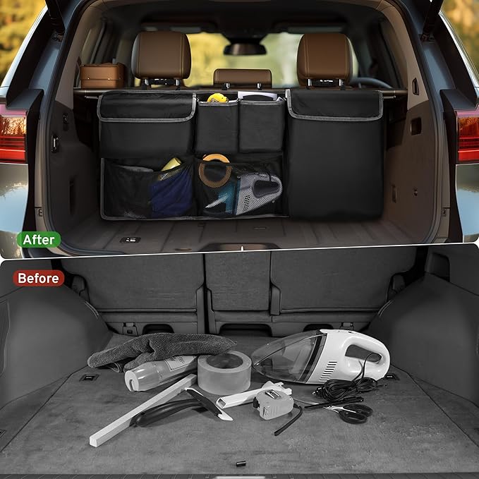 XHRING Car Trunk Organizer Storage Backseat Hanging Organizer Bag for Ford Bronco/Bronco Sport Escape Explorer Edge