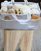 Lily Miles Baby Diaper Caddy Organizer, Baby Shower Basket for Newborn Boys or Girls, Nursery Must Haves for New Mom, Registr