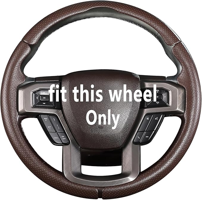 Steering Wheel Cover for Ford F150 2015-2020/ F250 2017-2022/ F350 2017-2022/ F450 2017-2022/ F550 2017-2022/ Ford Expedition 2018-2021 Steering Wheel Protector for Ford Steering Wheel Accessories