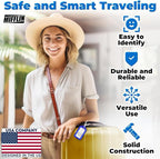 Mifflin-USA Luggage Tags (Blue, 50 PK), Bag Tag for Baggage, Suitcase Tags Bulk