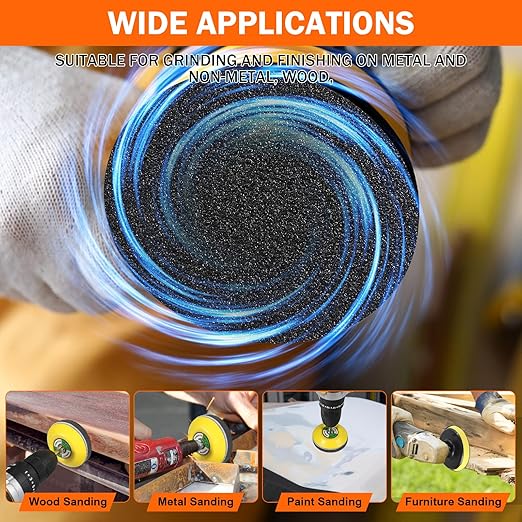133 PCS Sanding Disc Drill Polishing Kit Sanding Attachment, 3 Inch Wet Dry Headlight Restoration Kit, Hook and Loop Sandpape