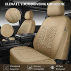 CAR PASS Neoprene Waterproof Seat Covers Full Sets, Wetsuit Car Seat Covers 5 Seats Universal Fit for Vans, Truck, SUV, 3D Ty