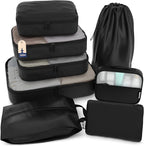 Shacke Packing Cubes for Travel 8 Set - Premium Luggage Organizer Bags - Versatile Travel Organizer for Women and Men - Optim